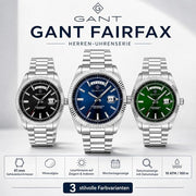 GANT Fairfax – 41mm – Day-Date – 100M – Stainless Steel – Black Dial – New