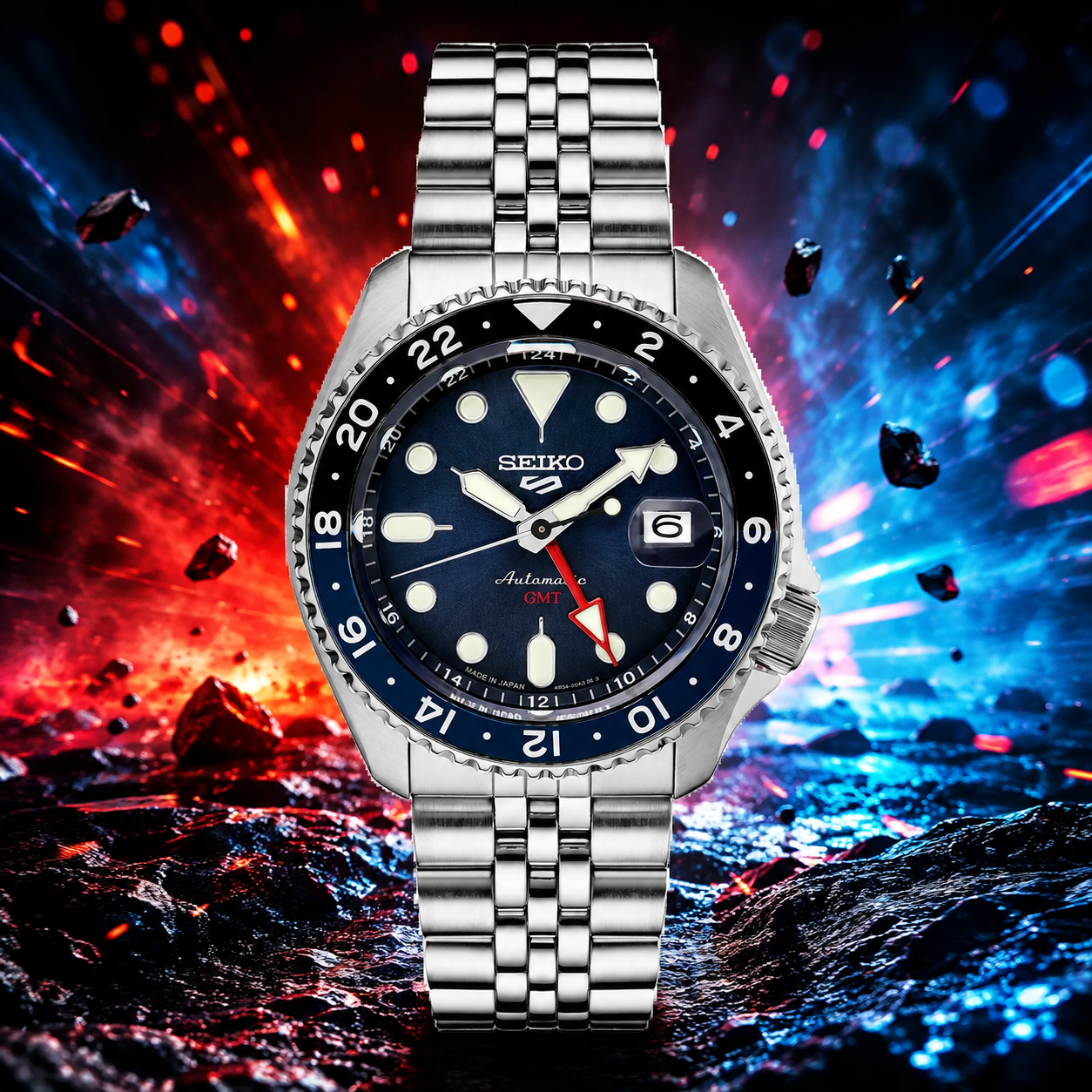 Seiko 5 Sports GMT SSK003 "Batman" – Automatic – Made in Japan