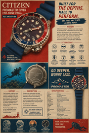 Citizen Promaster Eco-Drive Diver 200m “Pepsi” Reference: BN0159-18X / Caliber E168