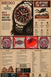 Seiko Prospex Automatic Diver 200m “Red Samurai” Reference: SRPL11 / 4R35 Automatic