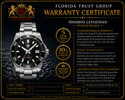 PHOIBOS LEVIATHAN 200M Automatic Diver Watch PY054C Black
