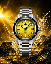 PHOIBOS Argo 200M Automatic Diver Watch PY052F Spiral Sunray Yellow