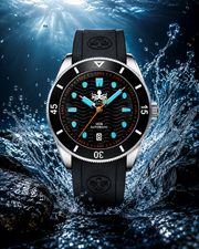 PHOIBOS WAVE MASTER PY010CR 300M Automatic Dive Watch Black