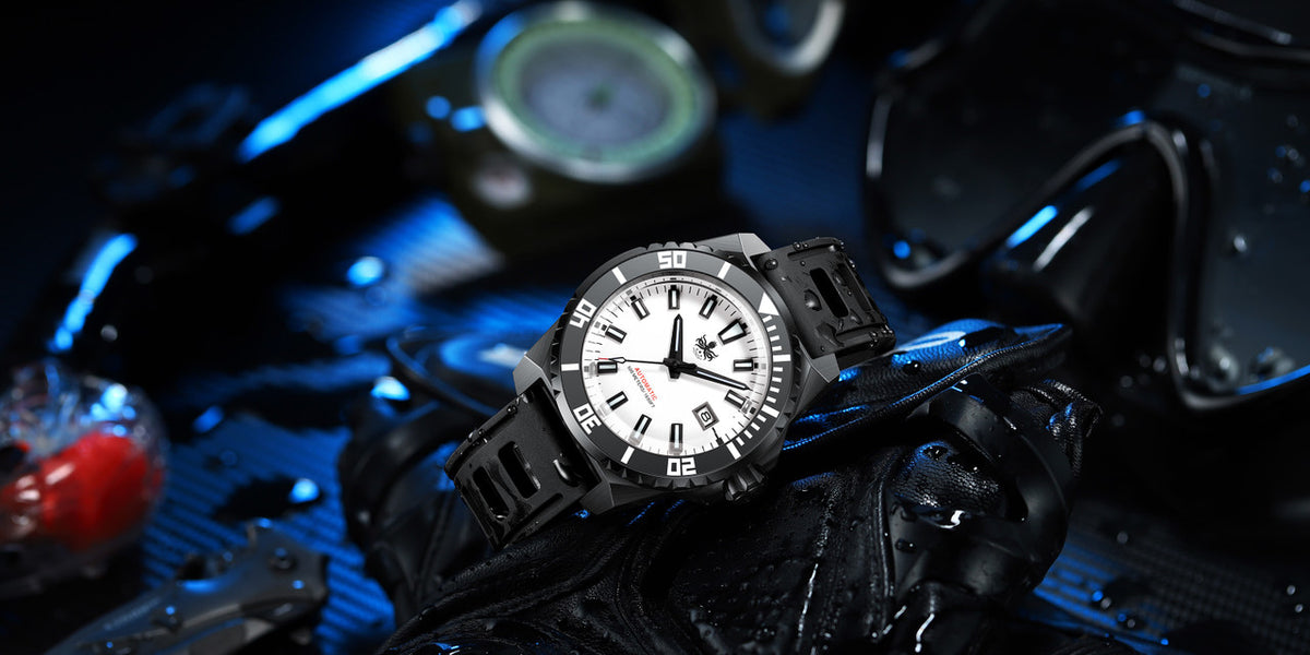 PHOIBOS LEVIATHAN PY032E DLC 500M Automatic Diver Watch – White