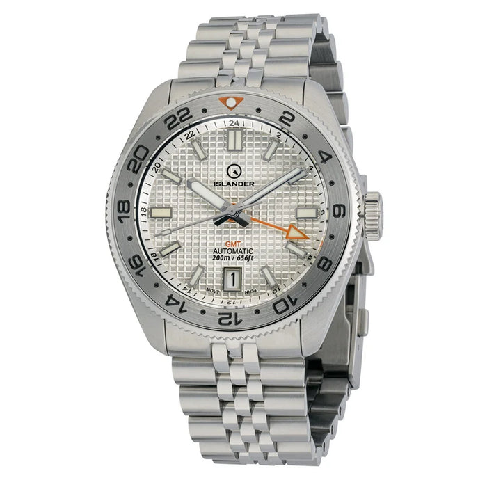 Islander Automatic GMT Dive Watch ISL-215 – White Waffle Dial – 200M