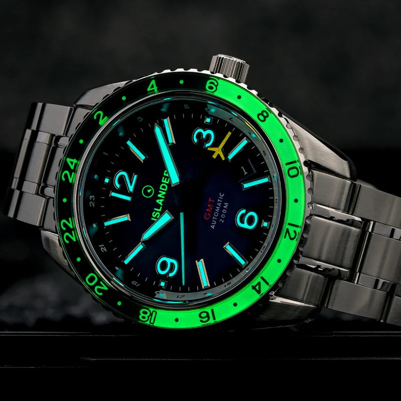 Islander Republic Traveler GMT ISL-238 – Blue Dial – Miyota 9075 True GMT