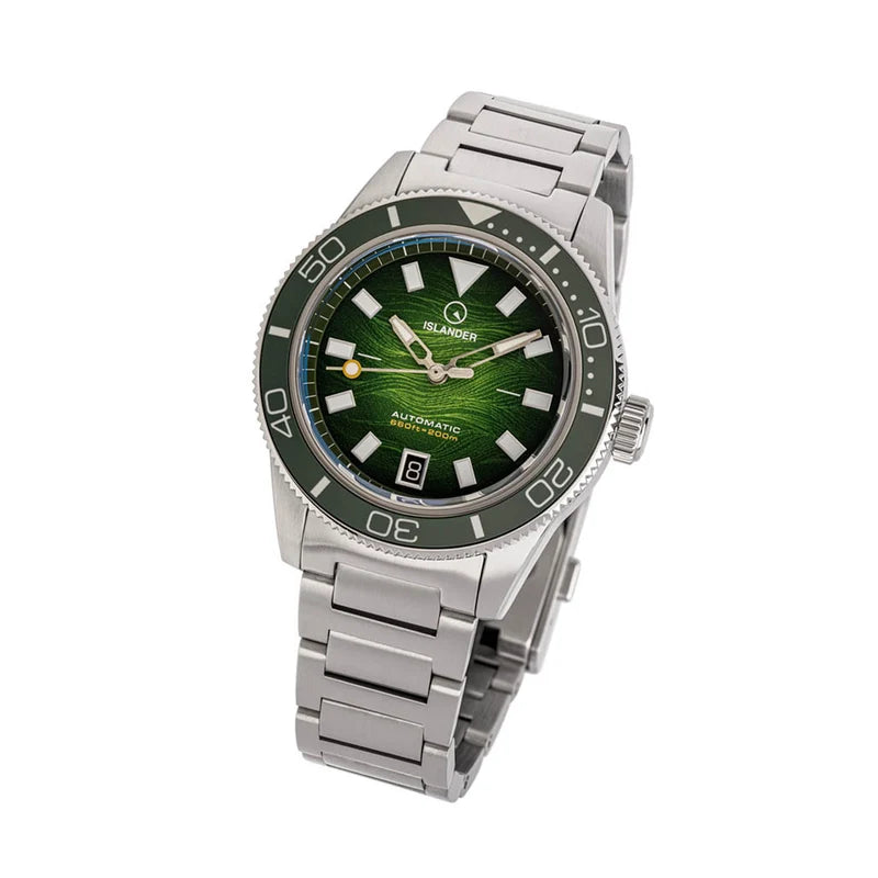 Islander Bayport ISL-312 – Green Wave Dial – Automatic Dive Watch