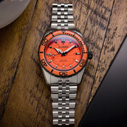 Islander Saltaire 38mm Solar Dive Watch – Orange Dial – ISL-358 – Brand New