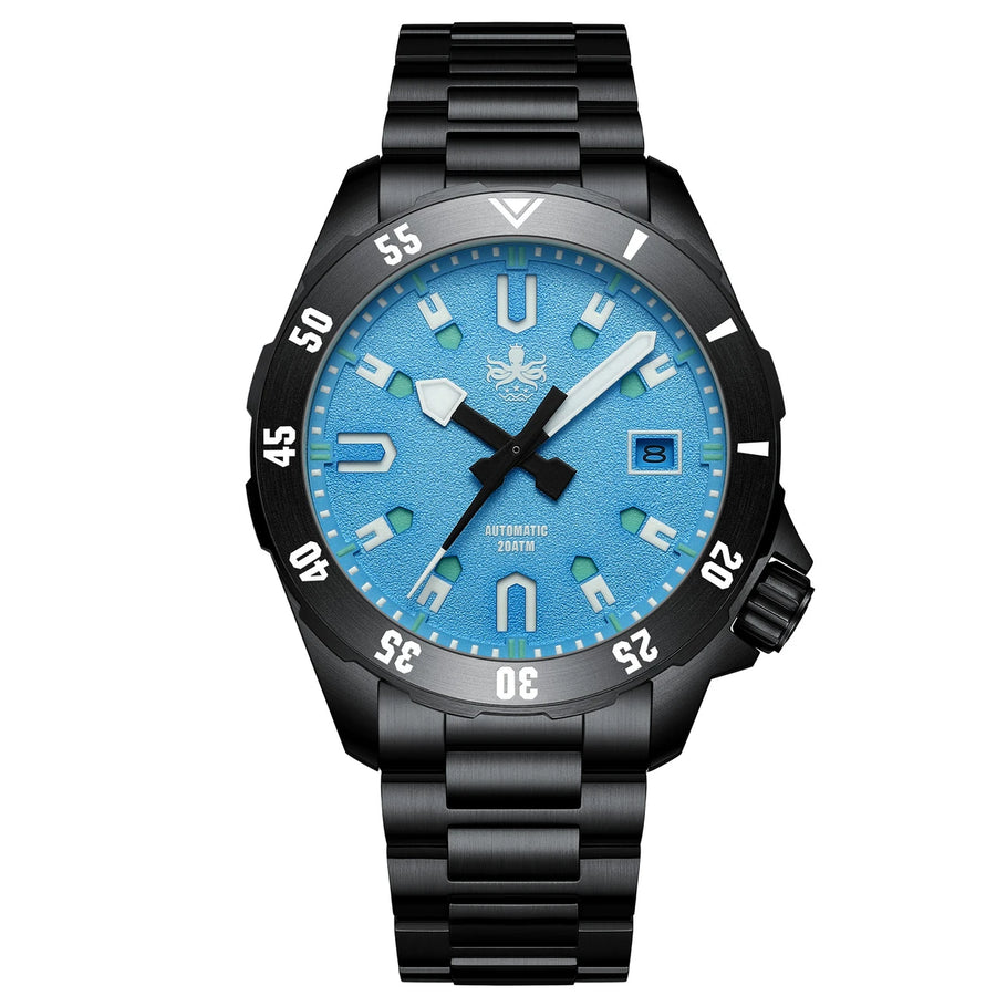 PHOIBOS APOLLO DLC 200M Automatic Diver Watch PY056BX – Blue"High Beat" Movement