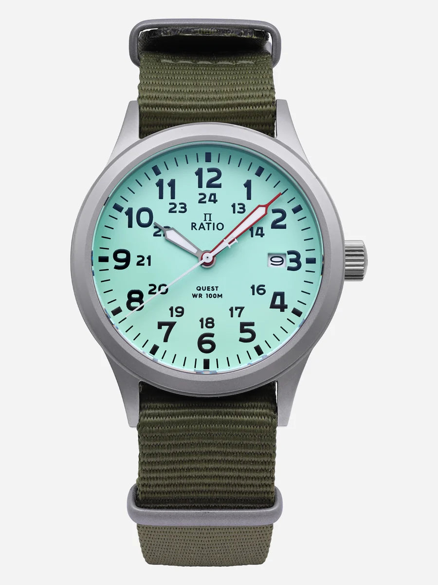 Ratio Quest RTQ015 100M Sapphire Quartz “Lewis &amp; Clark Edition” Men's Field Watch