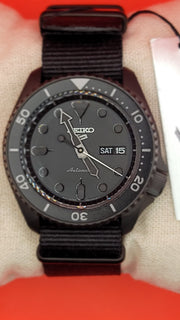 Seiko 5 Sports “Stealth Black” Automatic Diver Style