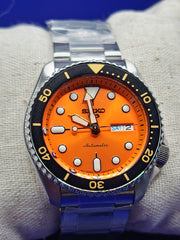 SEIKO 5 SPORTS SRPD59K1 AUTOMATIC Orange Dial Diver Style “Orange Is The New Adventure.”
