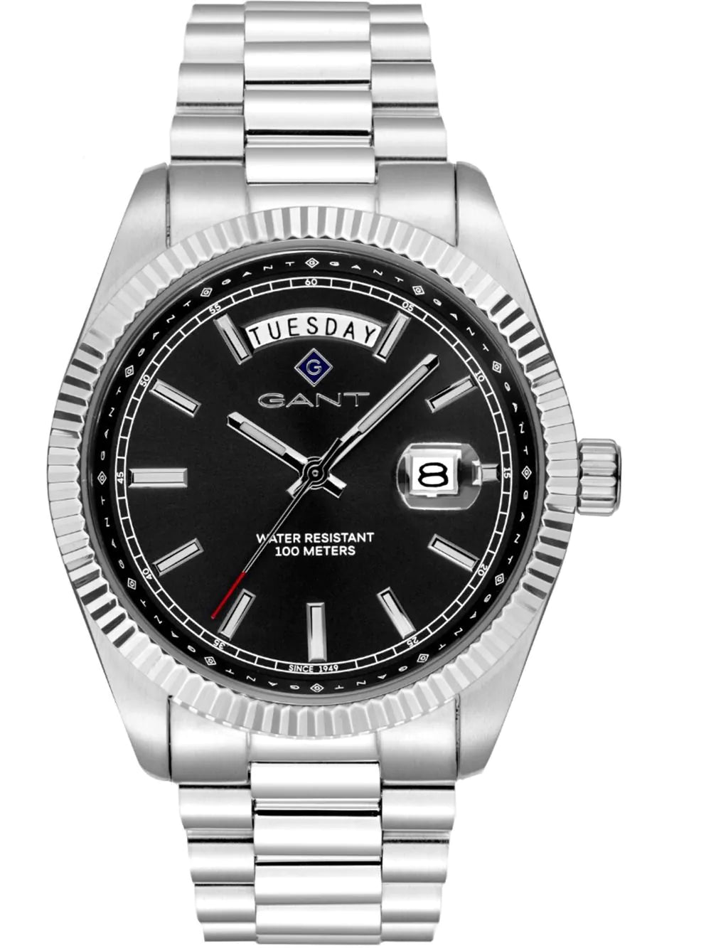 GANT Fairfax – 41mm – Day-Date – 100M – Stainless Steel – Black Dial – New