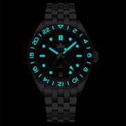 PHOIBOS WAVE MASTER GMT 200M Automatic Diver Watch PY049H Purple