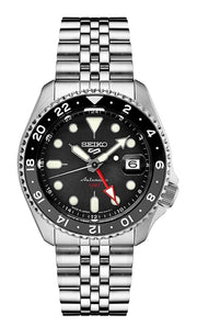 Seiko 5 Sports GMT SSK001 “Bruce Wayne” – Black Dial Automatic GMT